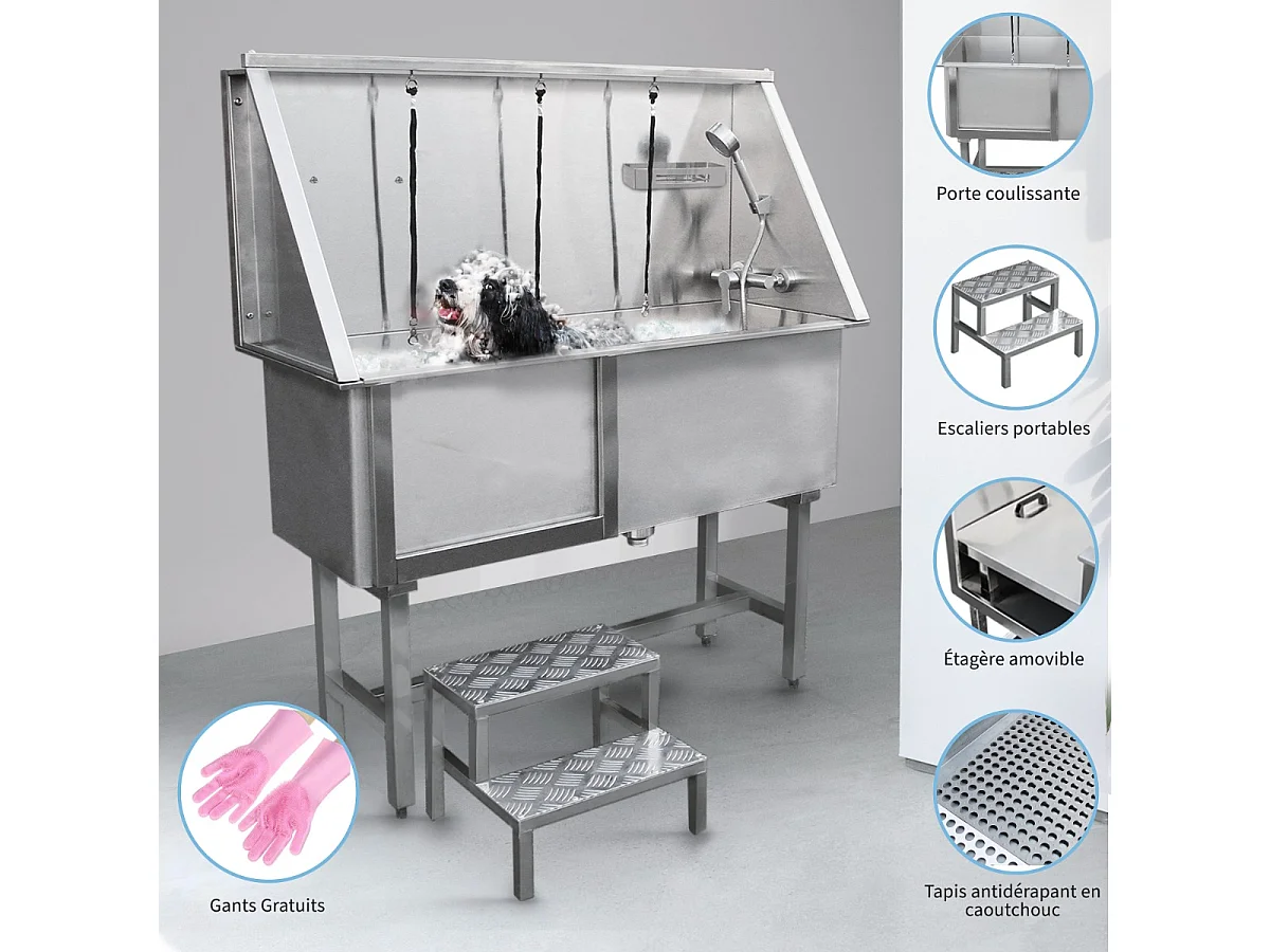 Hunde Katzen Haustiere Badewanne Bathtube Hundebadewanne Dusche Kopf Haustier Dusche Tierdusche Hundedusche 400mm Edelstahl