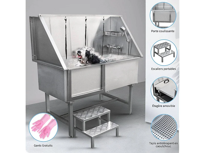 Hunde Katzen Haustiere Badewanne Bathtube Hundebadewanne Dusche Kopf Haustier Dusche Tierdusche Hundedusche 600mm Edelstahl