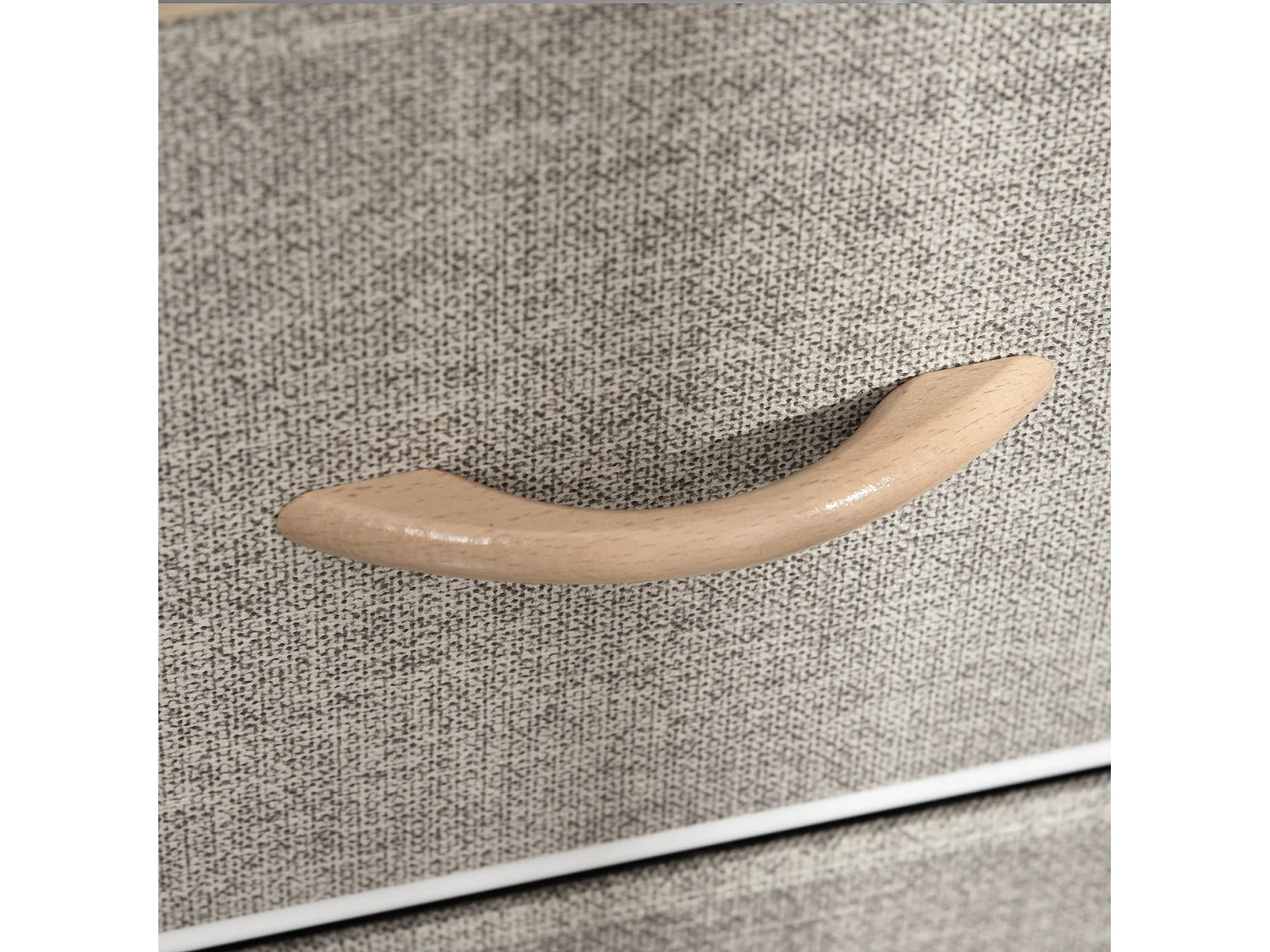 Meuble de rangement commode design - 3 tiroirs, 2 étagères - métal MDF non tissé beige