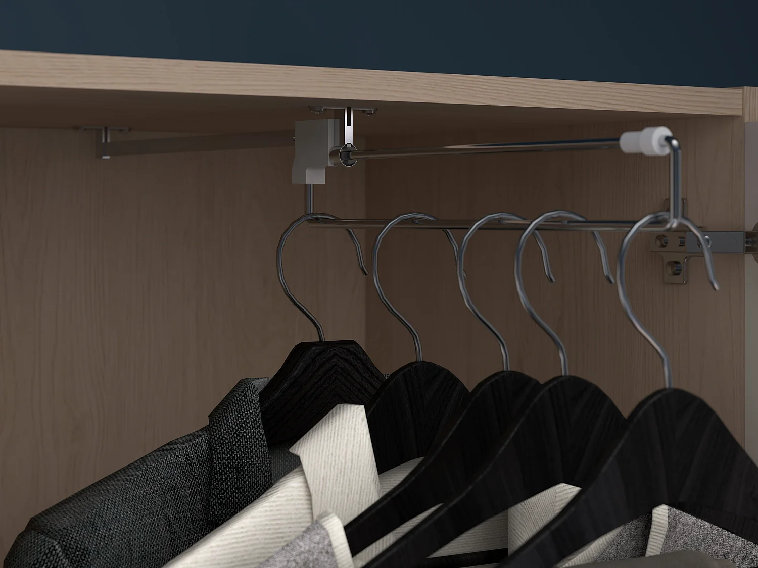 Letto con LED e vani portaoggetti 140 x 190 cm Naturale e Bianco lucido + Rete - VELONA