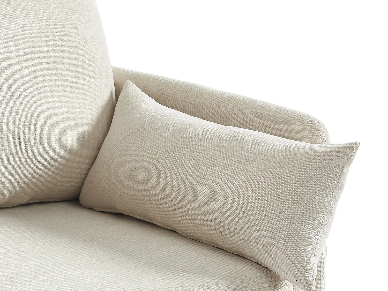 Canapé 3 places convertible en tissu beige GRECCO