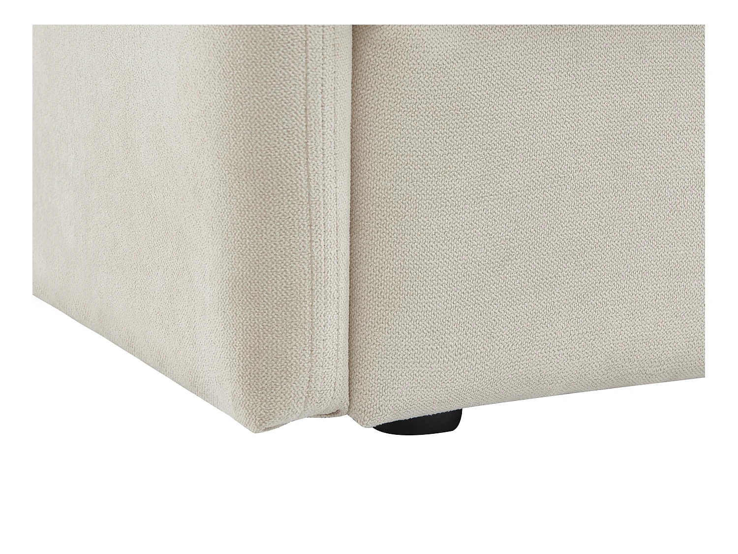 Slaapbank met 3 zitplaatsen en beige stoffen bekleding – GRECCO
