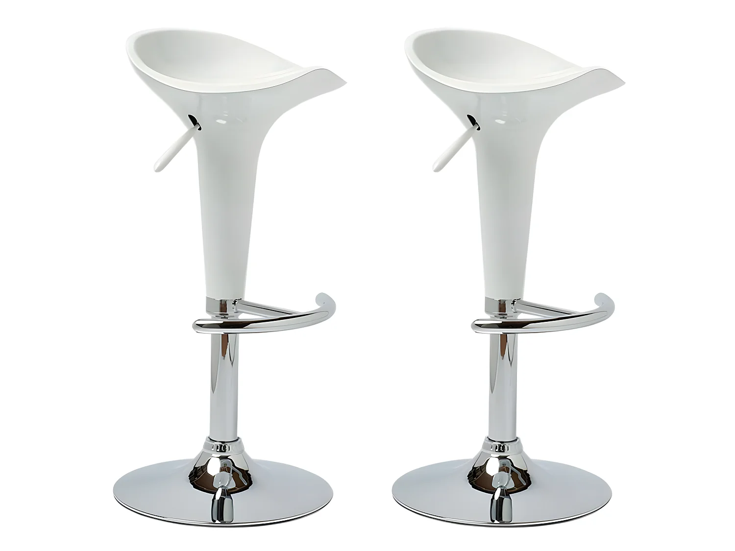 Lot de 2 tabourets blanche 37 x 37 x 87 cm TDB10025