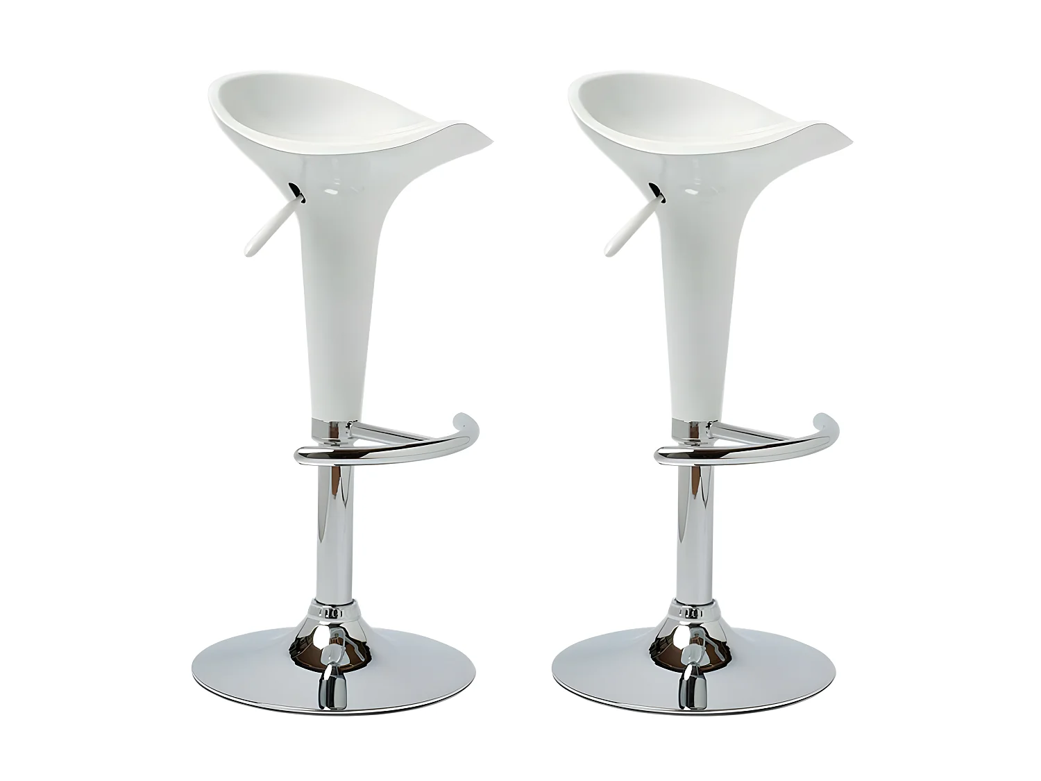 Lot de 2 tabourets blanche 37 x 37 x 87 cm TDB10025