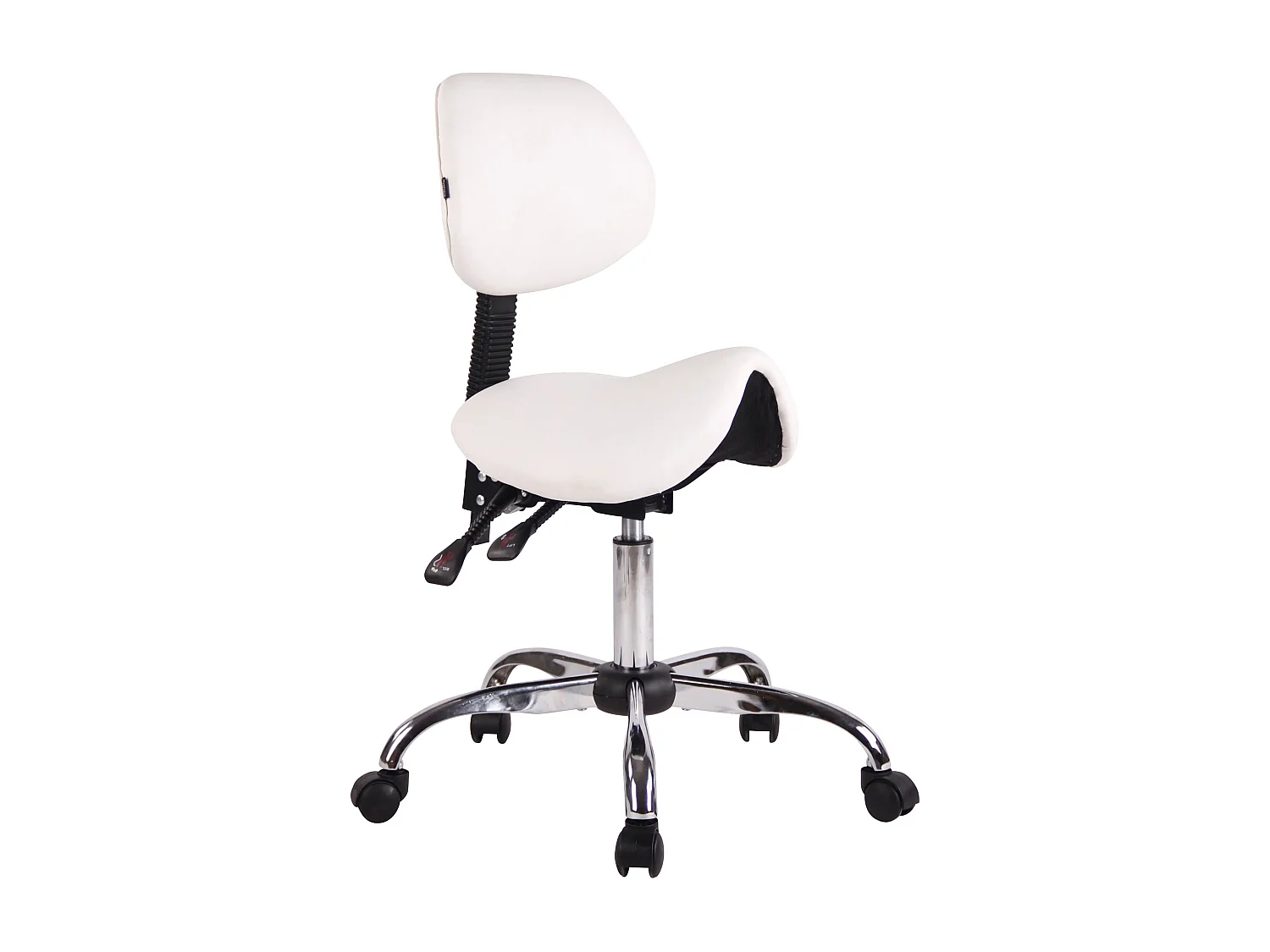 Tabouret de travail avec PVC blanche 58 x 58 x 100 cm TABO10073/2