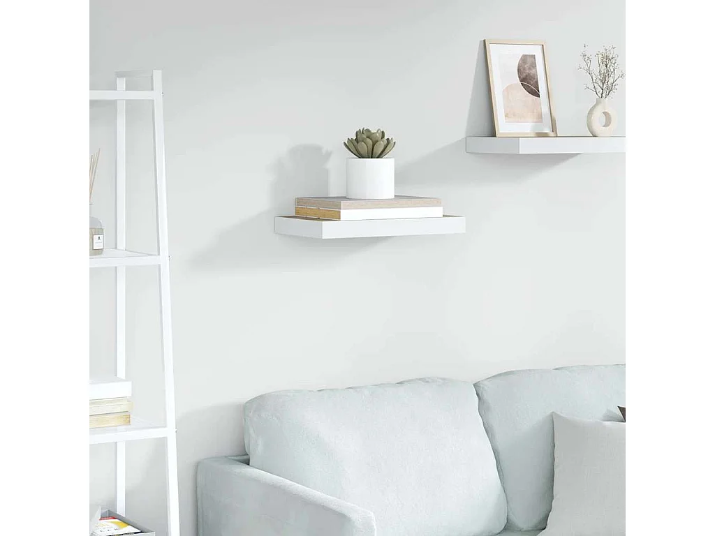 Étagère murale flottante Chêne et blanc 40x23x3,8 cm MDF