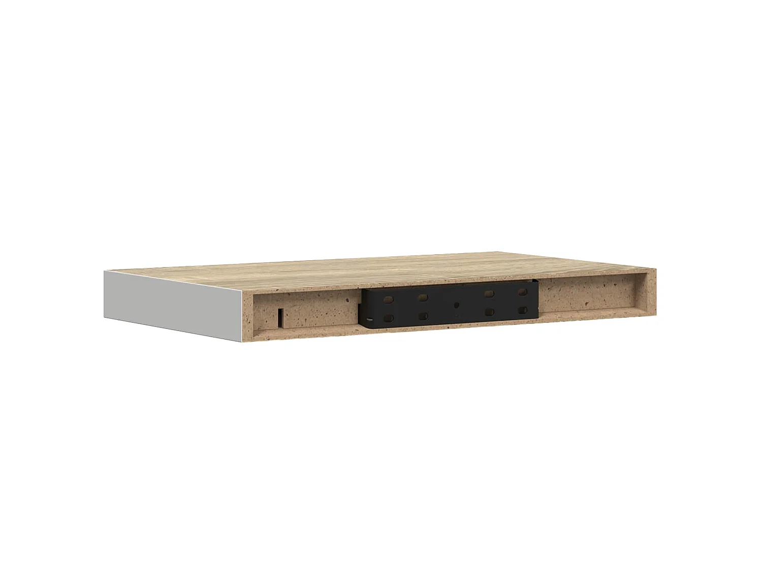 Étagère murale flottante Chêne et blanc 40x23,5x3,8 cm MDF