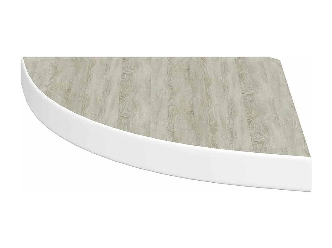 Étagères d'angle murales 2 pcs Chêne et blanc 35x35x3,8 cm MDF