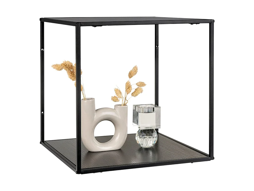 Estante de pared negro 36 x 36 x 36 cm