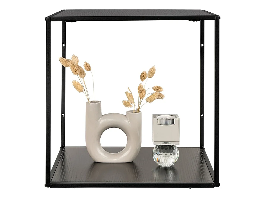 Estante de pared negro 36 x 36 x 36 cm