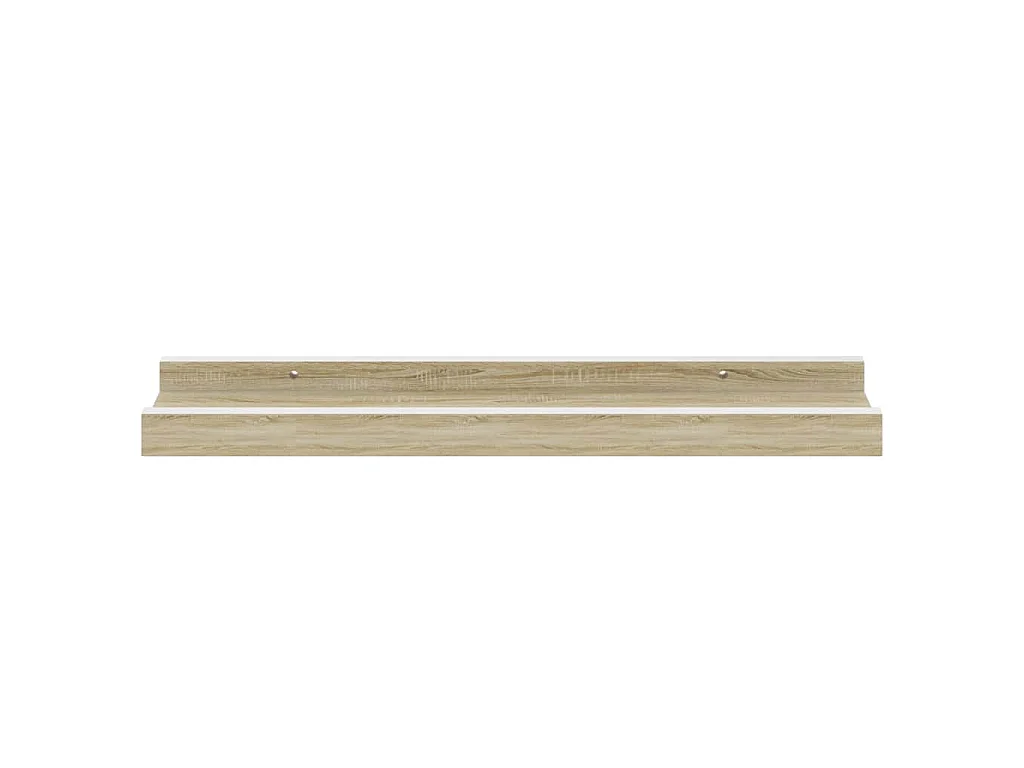 Étagères murales 2 pcs blanc et chêne sonoma 40x9x3 cm