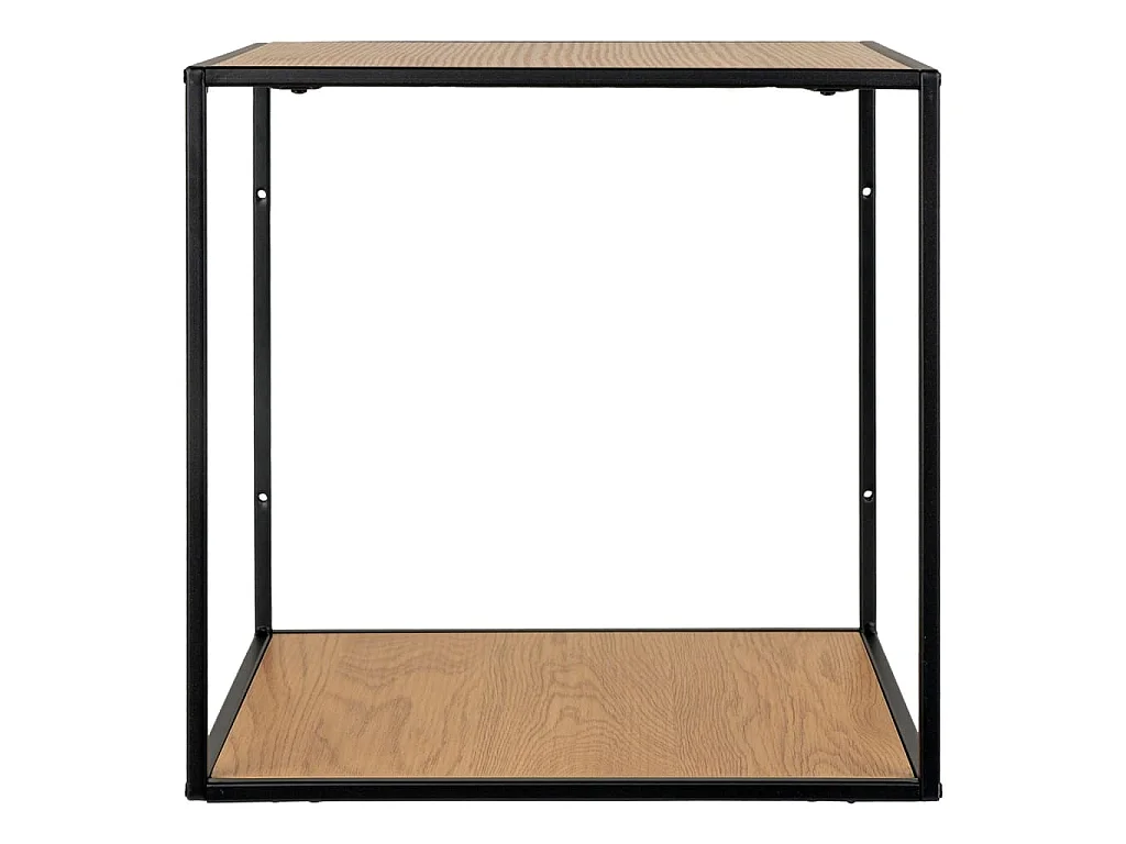 Étagère murale Avery 36x36x36 cm Chêne et noir