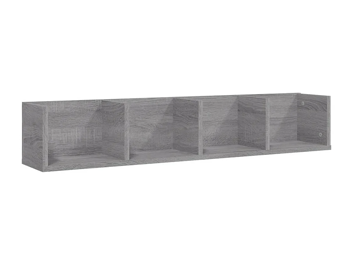 Étagère murale à CD Sonoma gris 100x18x18 cm Bois d'ingénierie