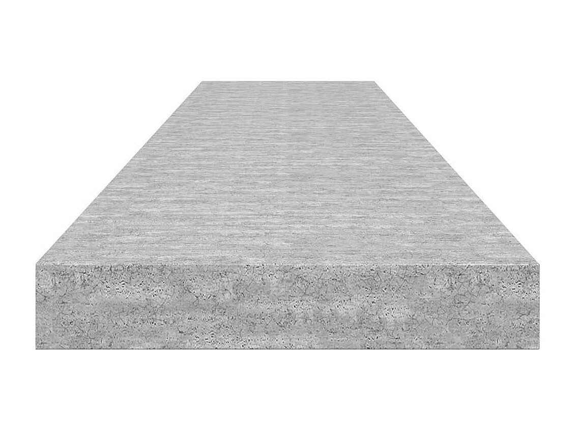 Étagères murales flottantes 4 pcs gris béton 120x23,5x3,8cm MDF