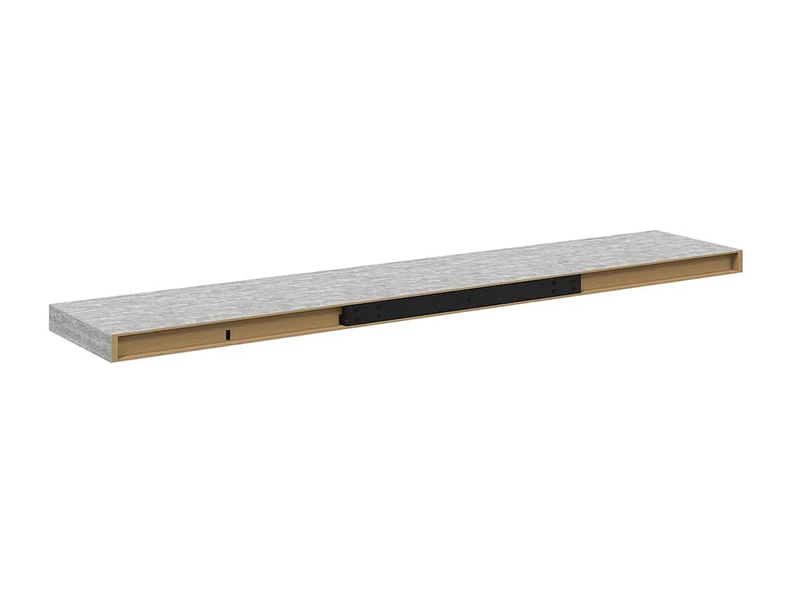 Prateleiras de parede 4 pcs 120x23,5x3,8cm MDF cinzento-cimento