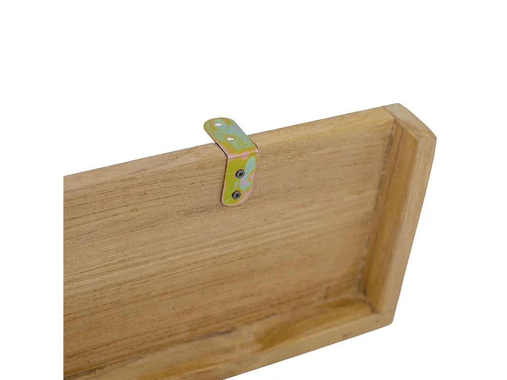 Étagères murales 2 pcs 90x15x4 cm bois de teck massif