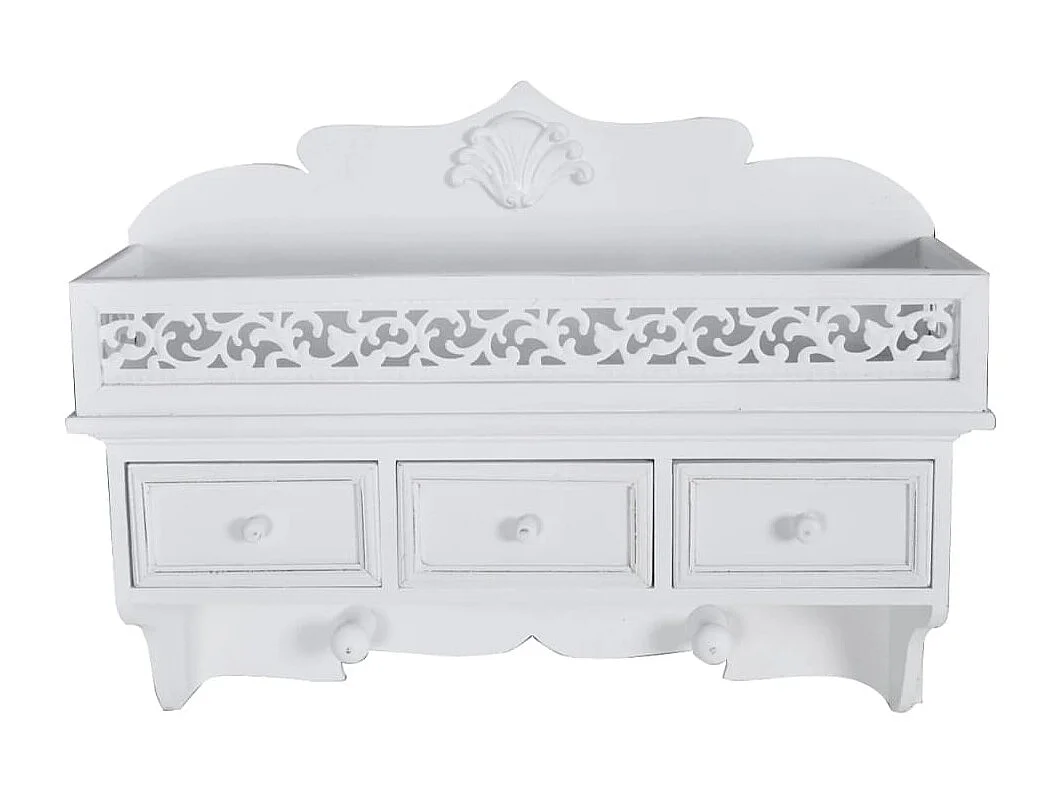 Étagère murale avec 3 tiroirs 2 crochets