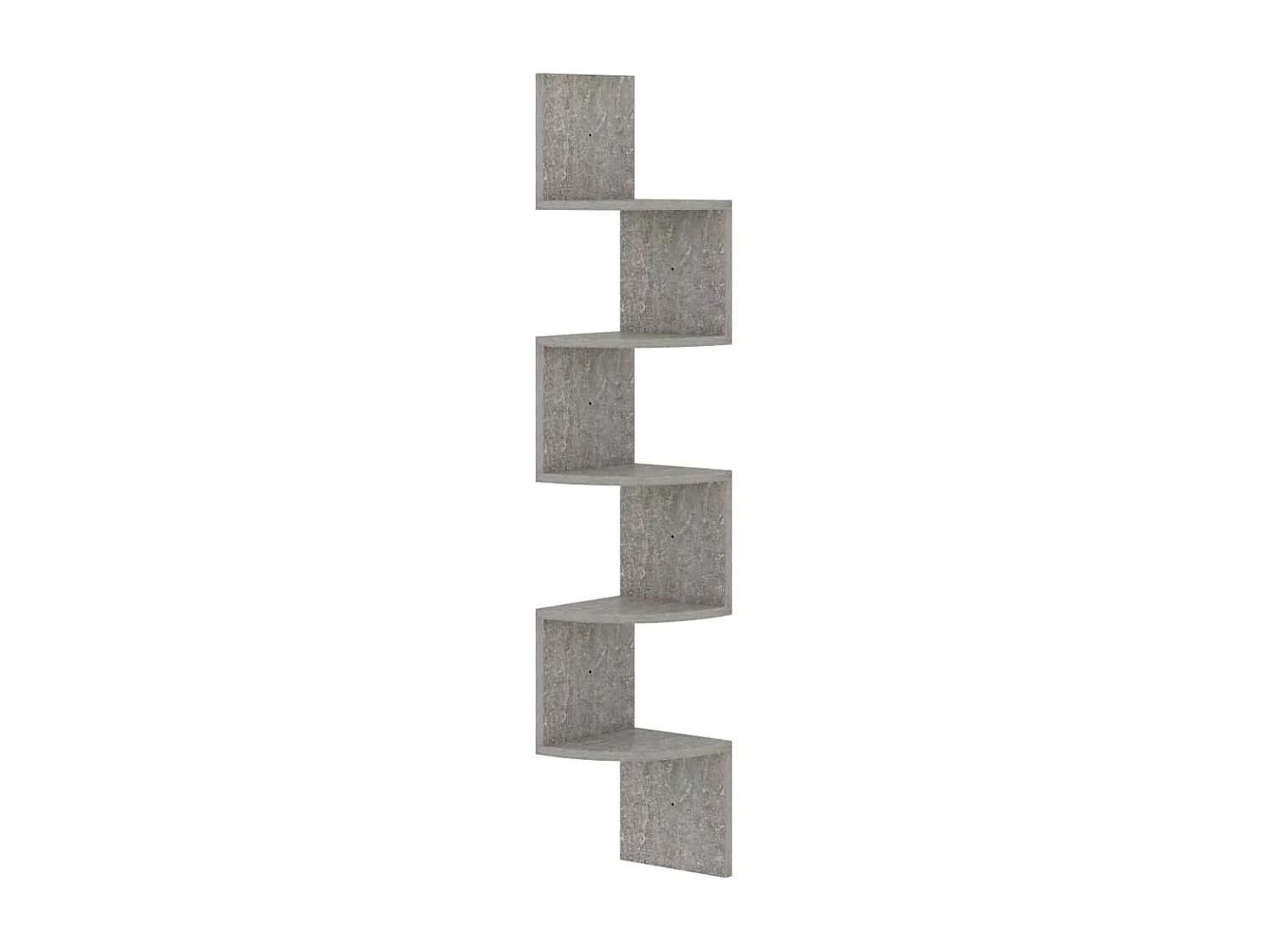 Hoekwandschap 19x19x123 cm bewerkt hout betongrijs