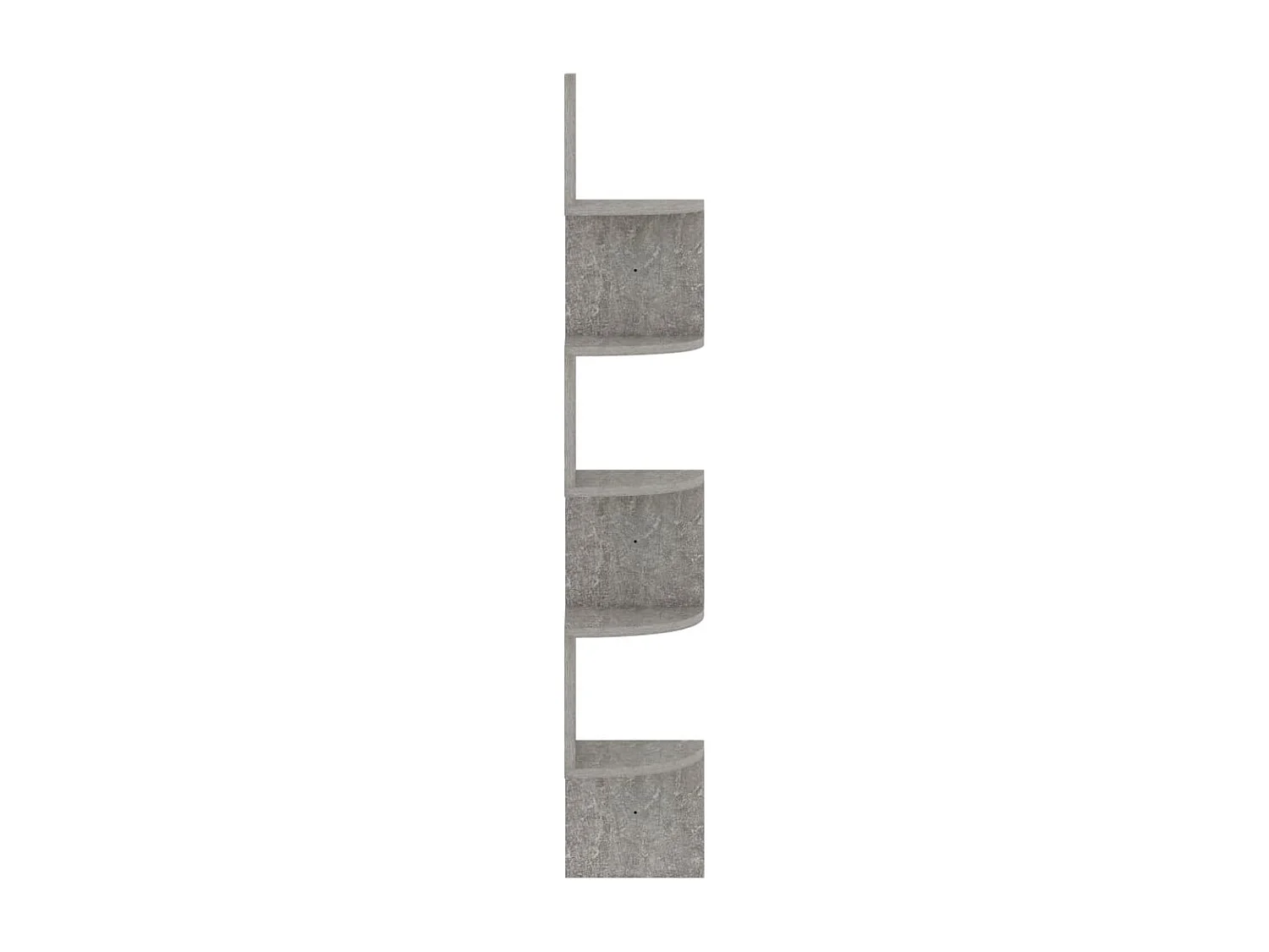 Hoekwandschap 19x19x123 cm bewerkt hout betongrijs
