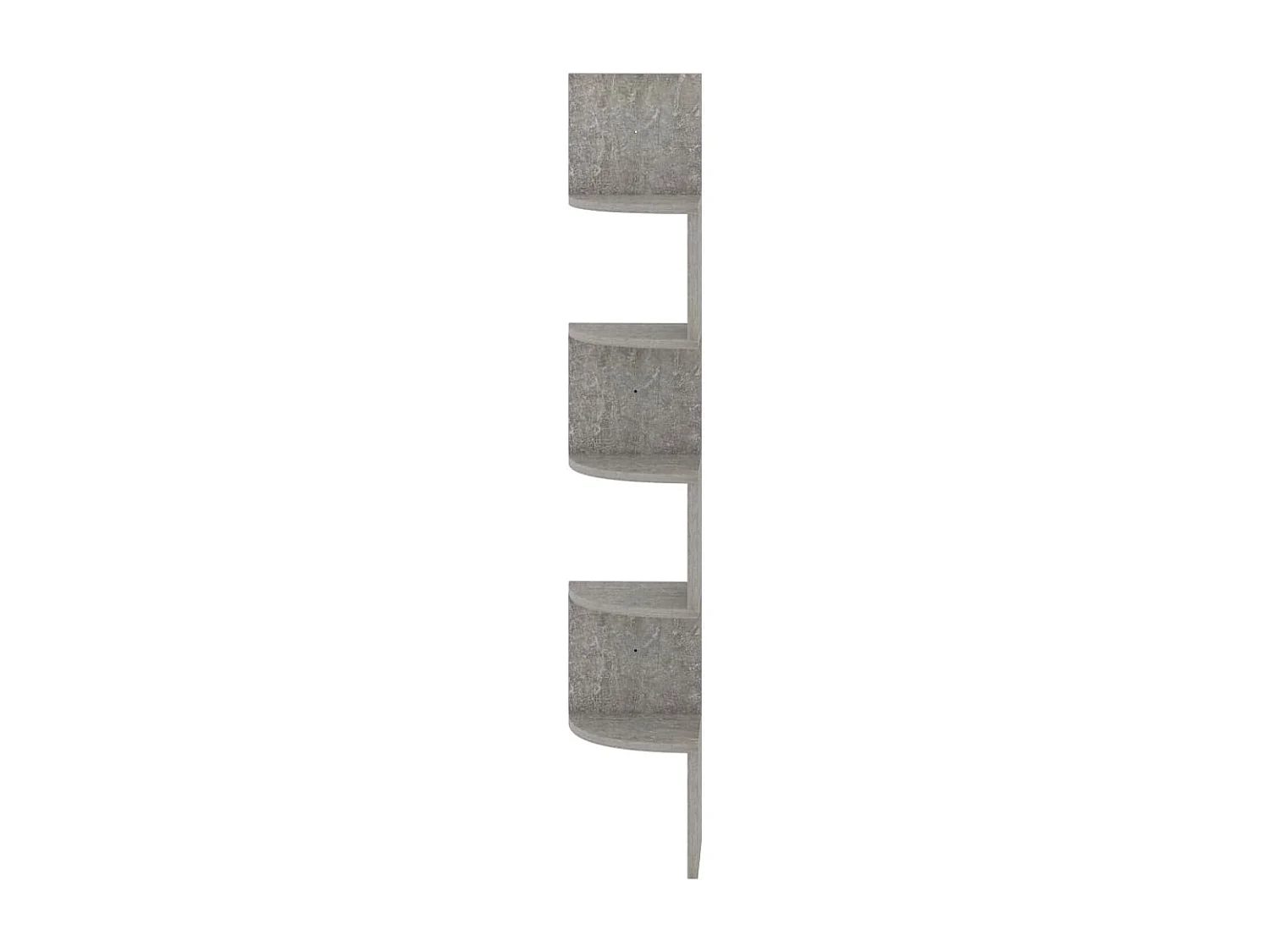Hoekwandschap 19x19x123 cm bewerkt hout betongrijs