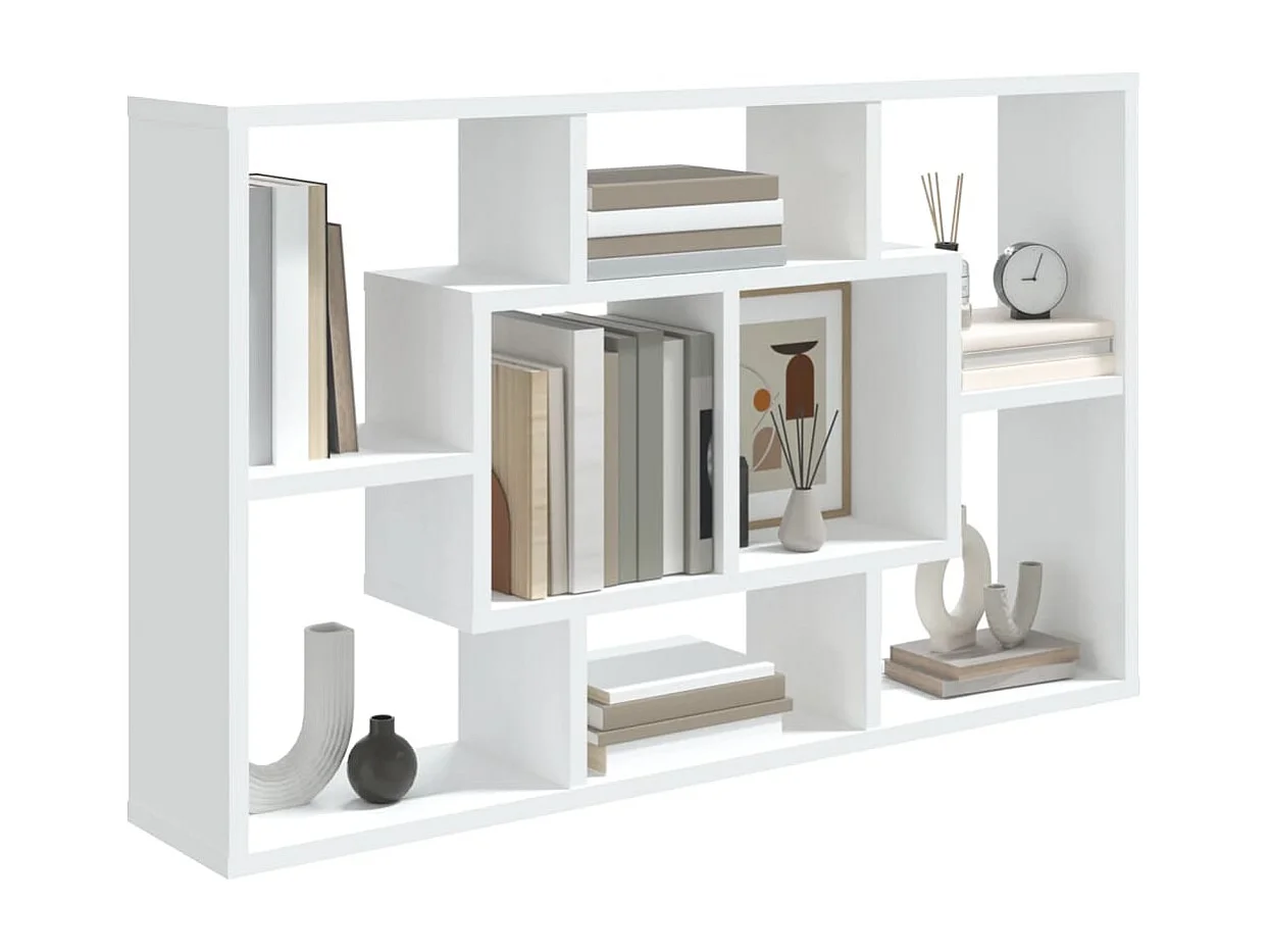 Scaffale a Parete Bianco 85x16x52,5 cm in Legno Multistrato