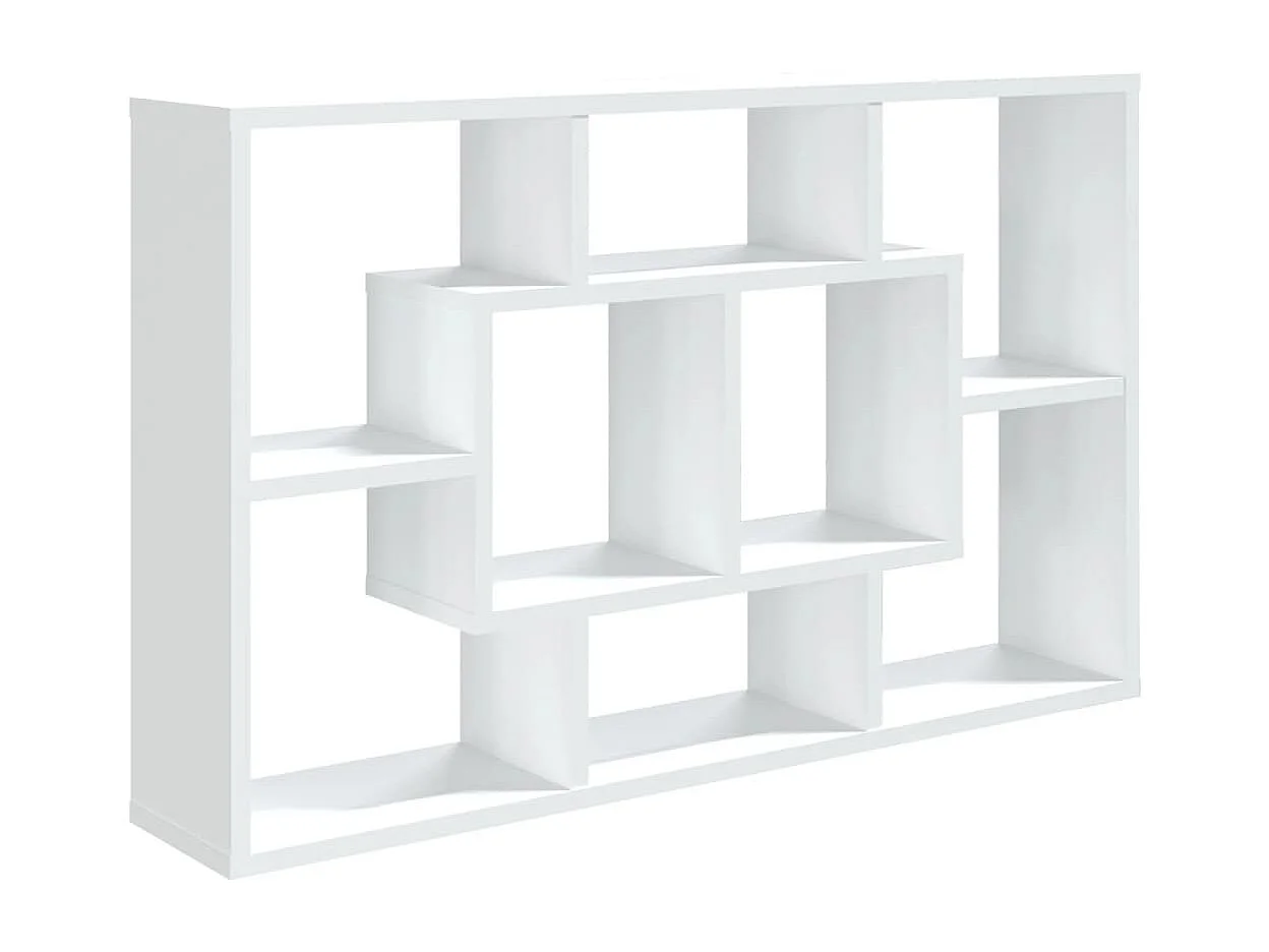 Wandregal Weiß 85x16x52,5 cm Holzwerkstoff