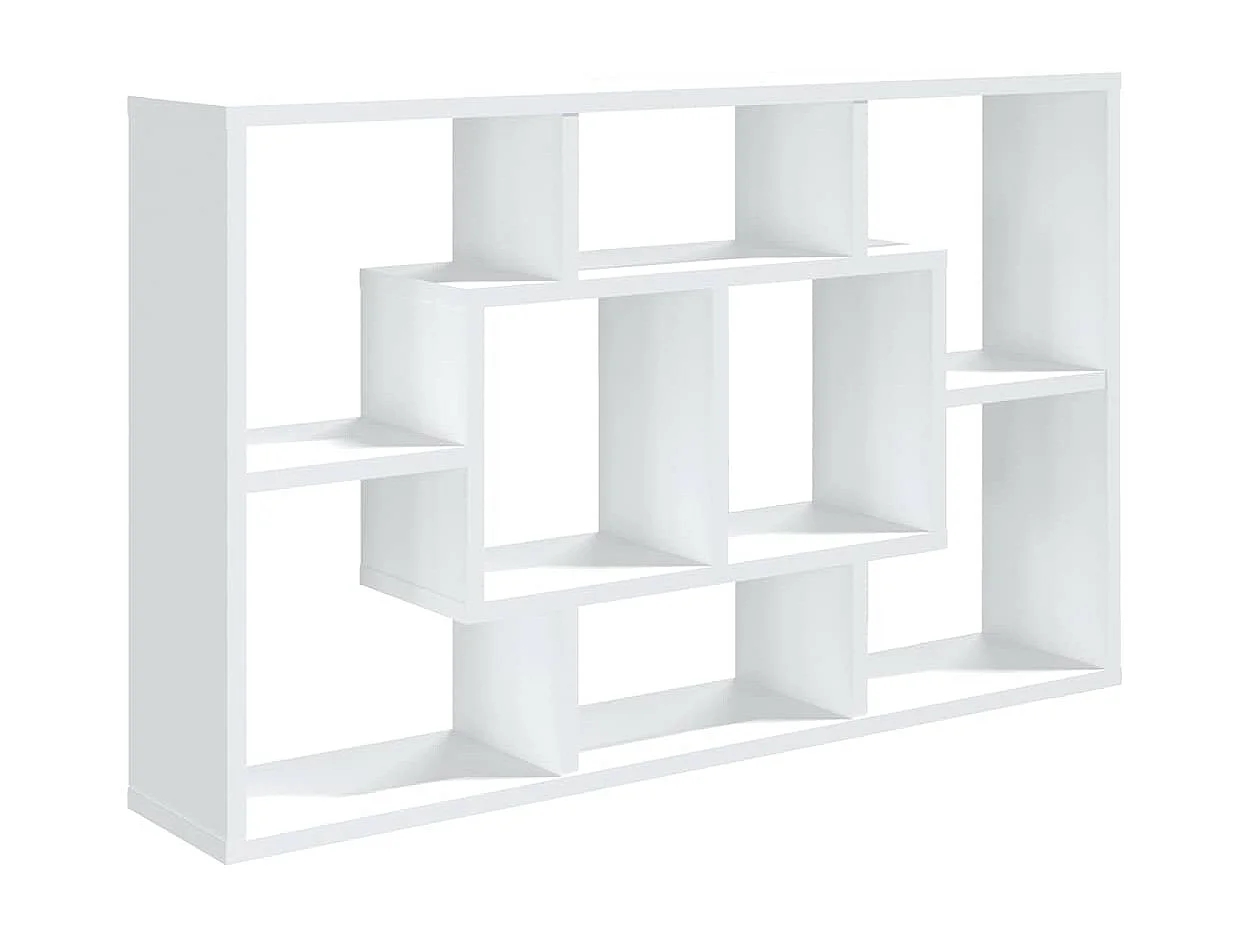 Étagère murale blanc 85x16x52,5 cm bois d'ingénierie