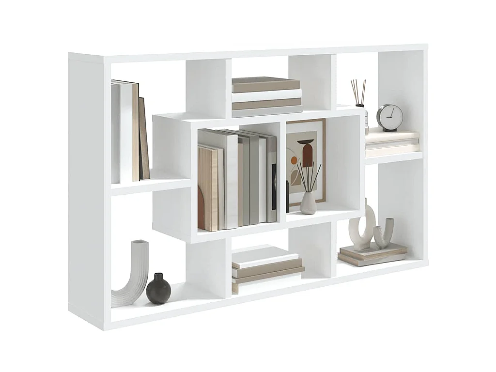 Étagère murale blanc 85x16x52,5 cm bois d'ingénierie