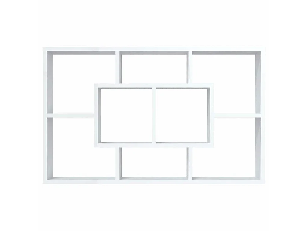Étagère murale blanc 85x16x52,5 cm bois d'ingénierie