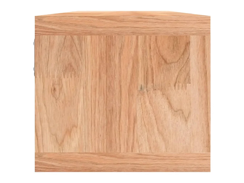 Estante de pared con cestas madera maciza nogal 62x18x16 cm