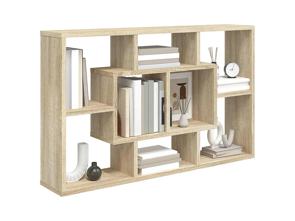 Mensola a Muro Rovere Sonoma 85x16x52,5 cm in Legno Multistrato