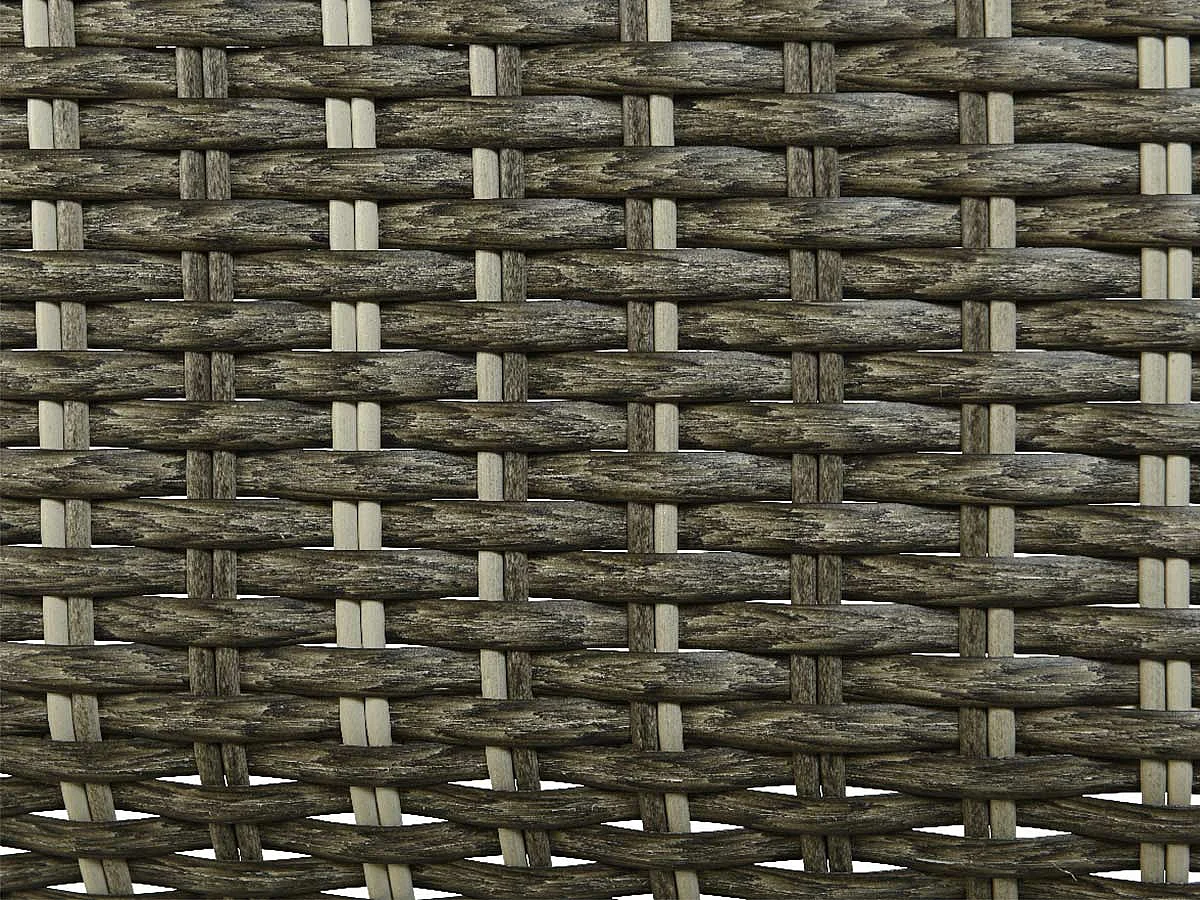 Lit extérieur pour jardin en résine tressée gris Siesta - Jardideco