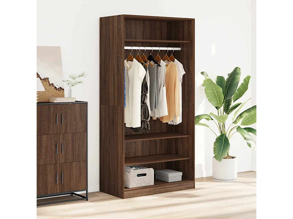 Garde-robe chêne marron 100x50x200 cm bois d'ingénierie