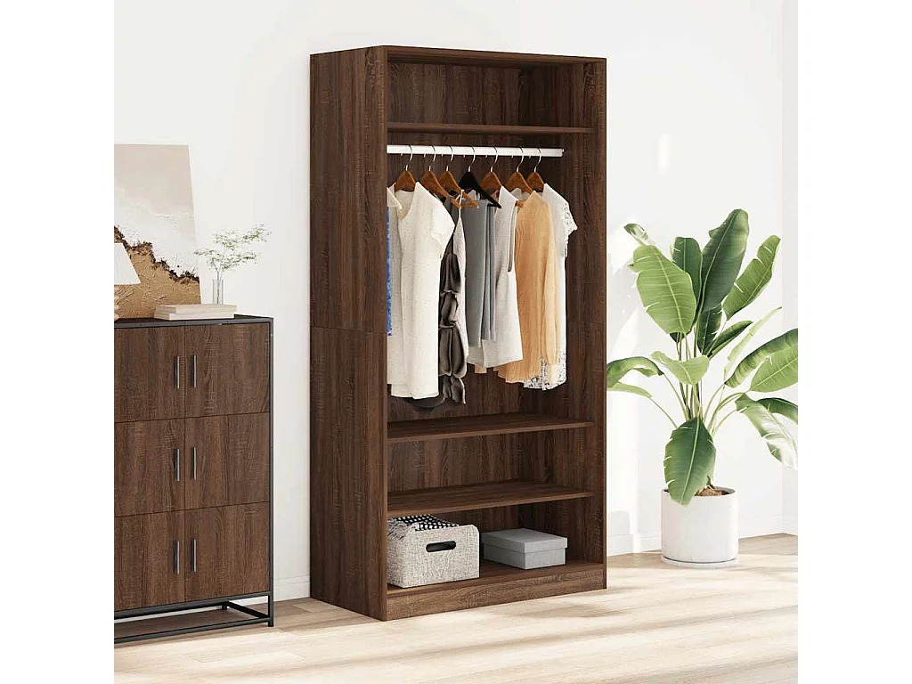 Garde-robe chêne marron 100x50x200 cm bois d'ingénierie