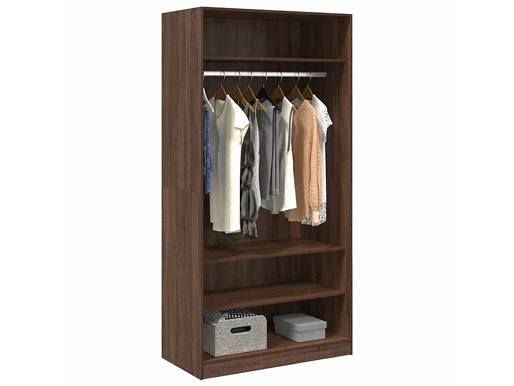 Garde-robe chêne marron 100x50x200 cm bois d'ingénierie
