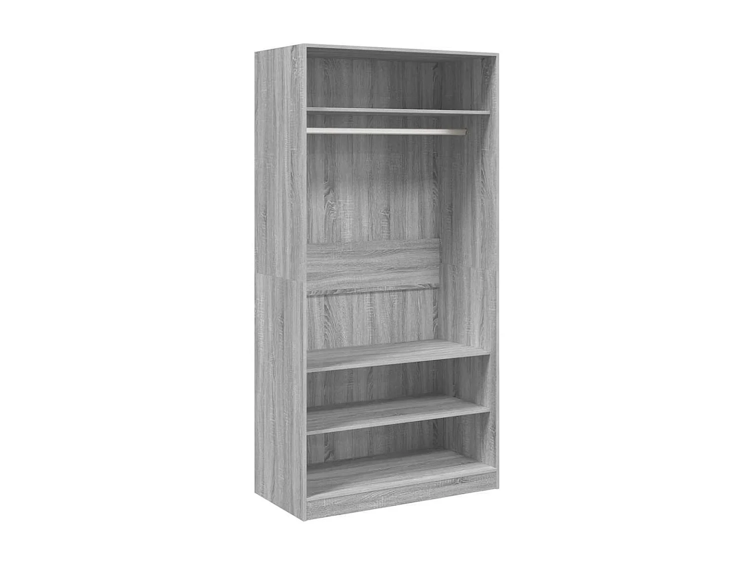 Kleiderschrank Grau Sonoma 100x50x200 cm Holzwerkstoff