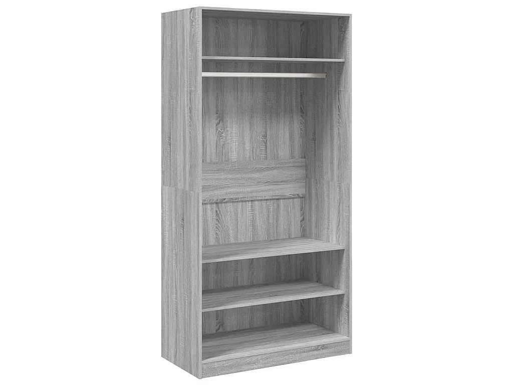 Armario de madera contrachapada gris Sonoma 100x50x200 cm