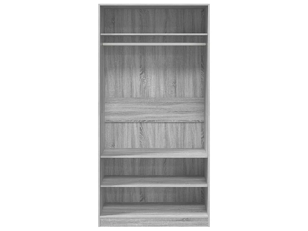 Armario de madera contrachapada gris Sonoma 100x50x200 cm