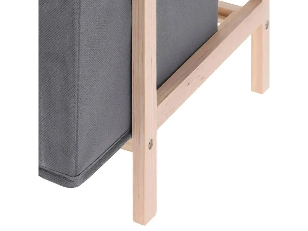 H&S Collection Aufbewahrungsschrank mit 3 Aufbewahrungsboxen Dunkelgrau