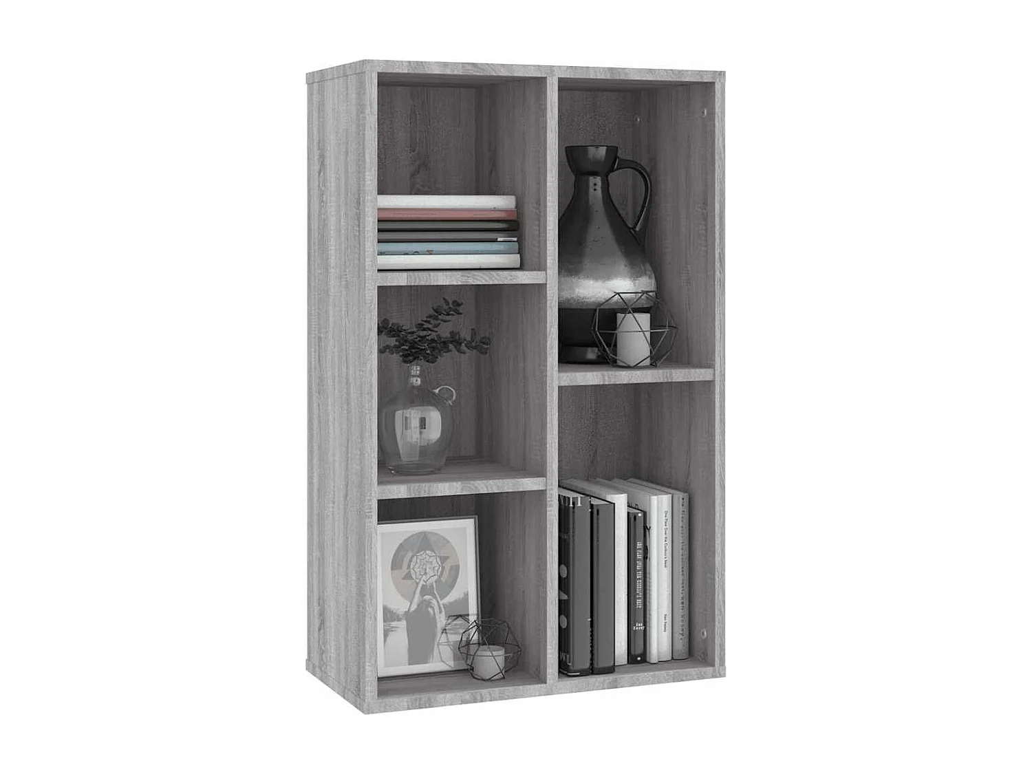 Bibliothèque/Buffet sonoma gris 50x25x80 cm bois d'ingénierie