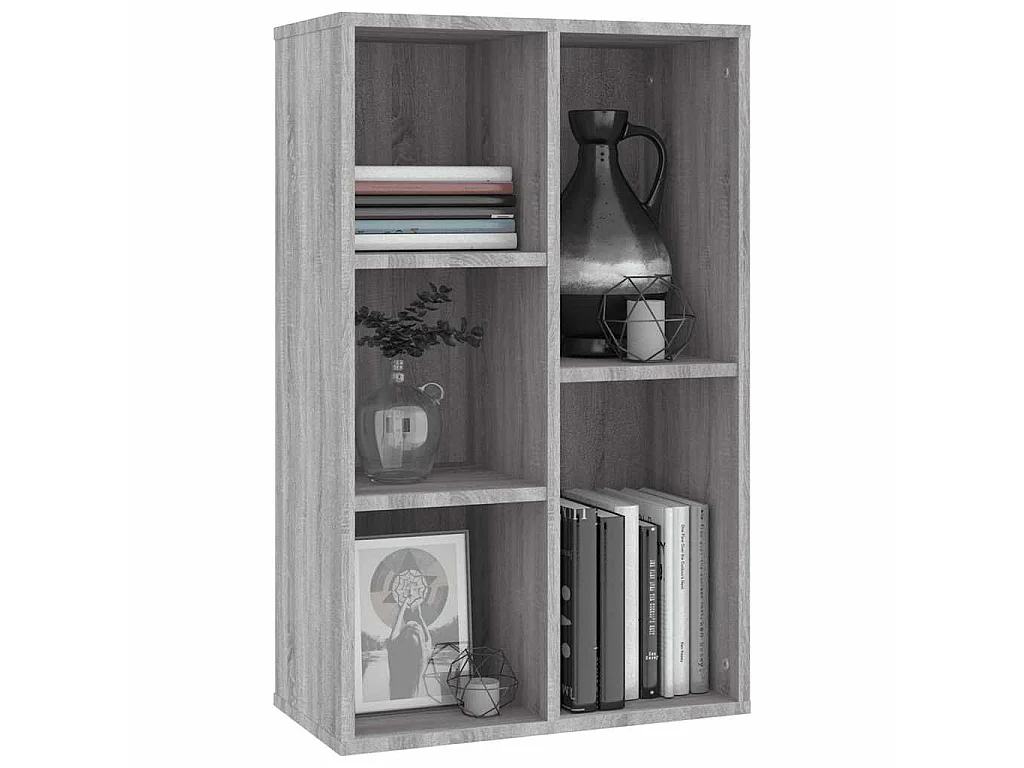 Bibliothèque/Buffet sonoma gris 50x25x80 cm bois d'ingénierie