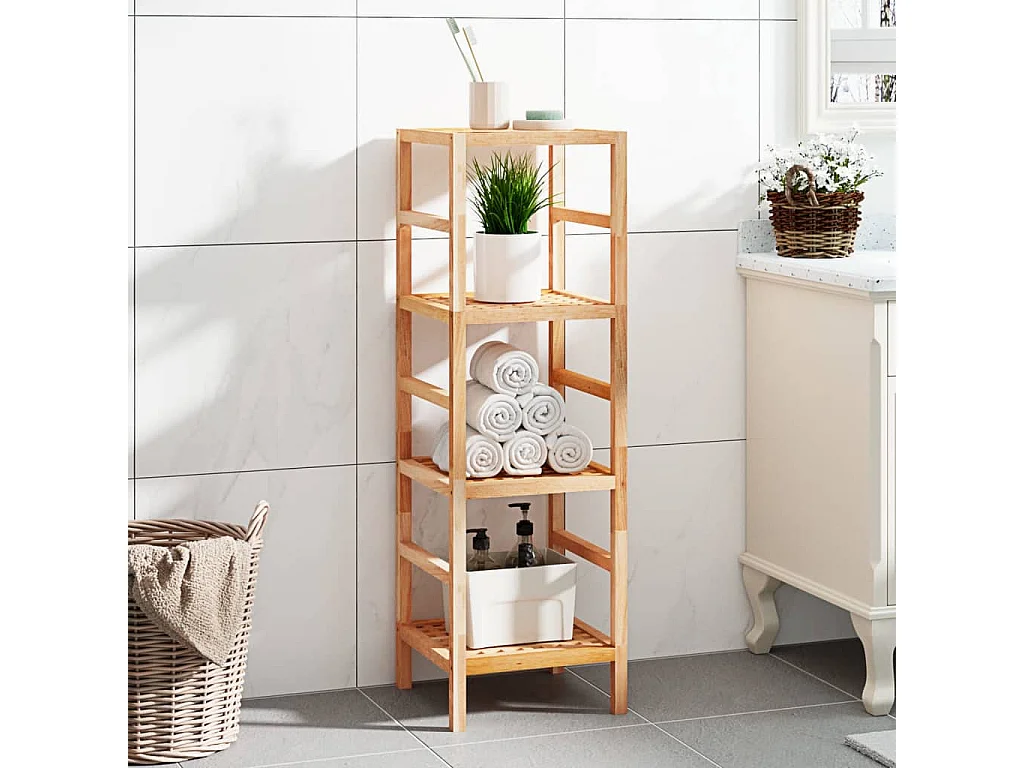 Badkamerrek 35,5x35,5x112,5 cm massief walnotenhout
