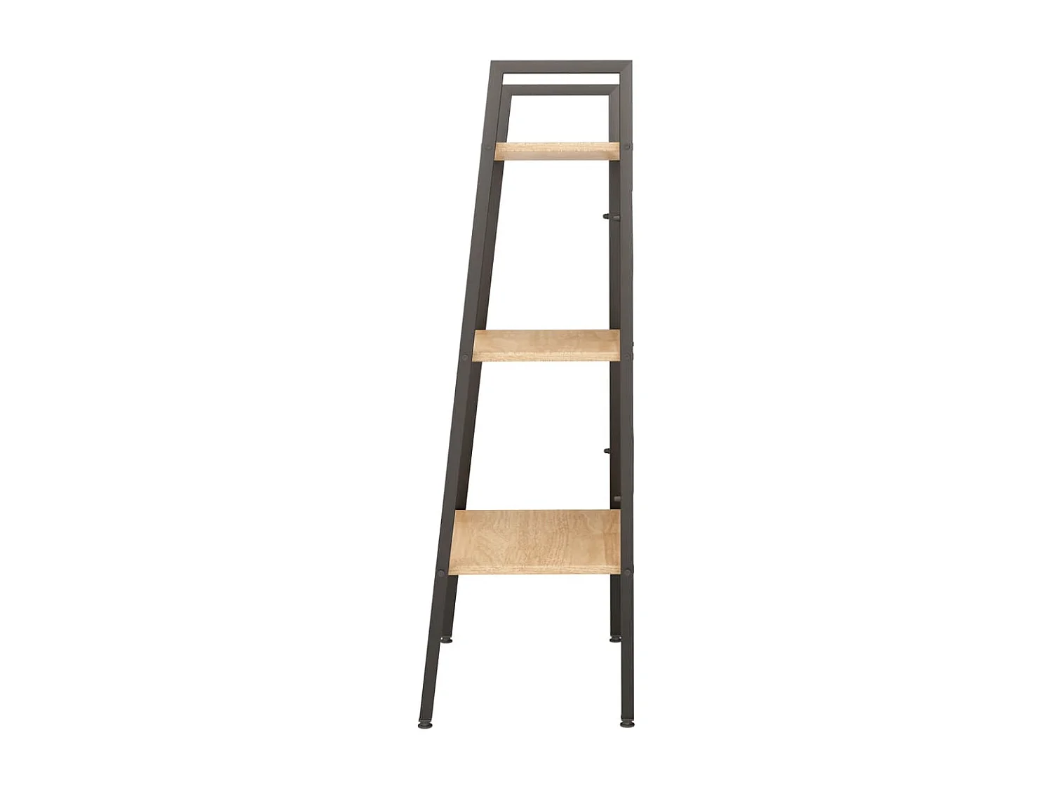 Scaffale Autoportante 3 Ripiani Marrone Chiaro Nero 56x35x108cm
