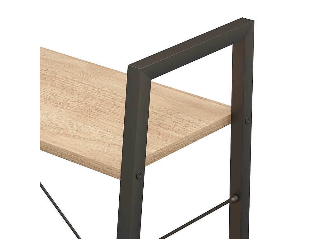 Estante de pé 3 prateleiras 56x35x108 cm castanho-claro e preto