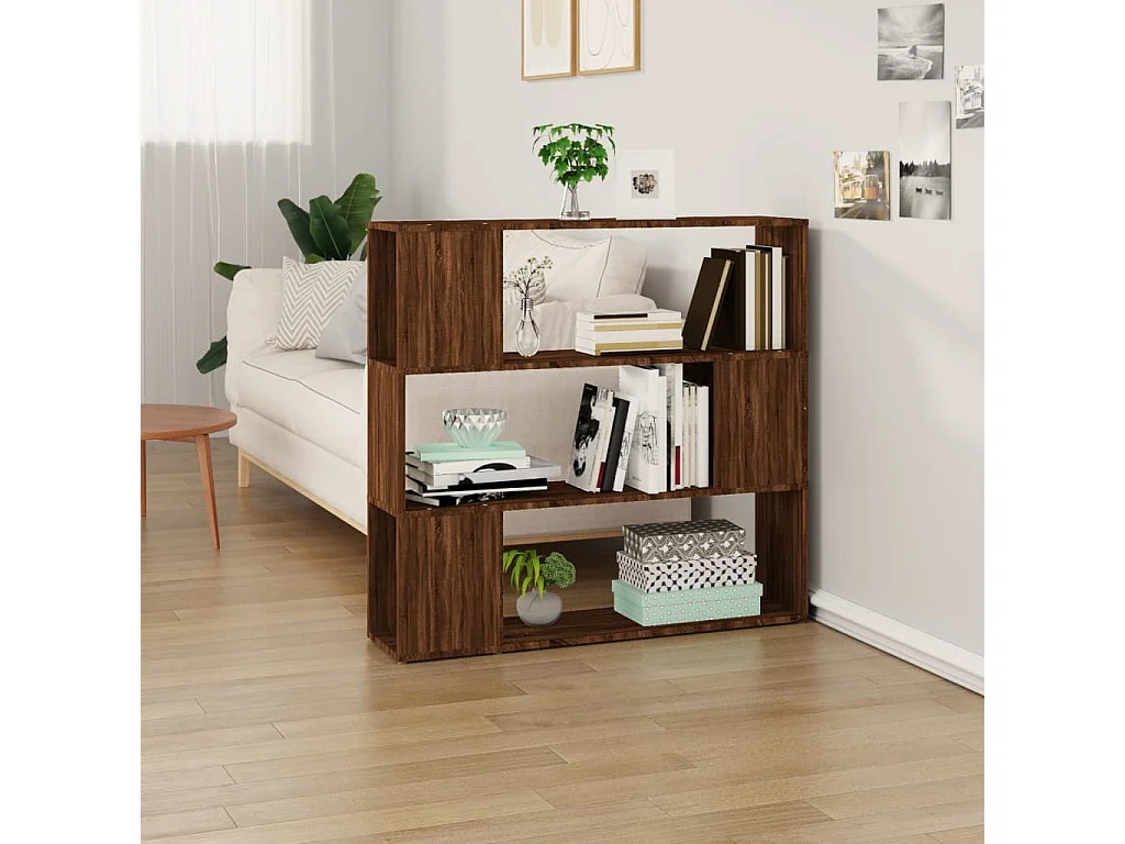 Estante/divisória 100x24x94 cm carvalho castanho