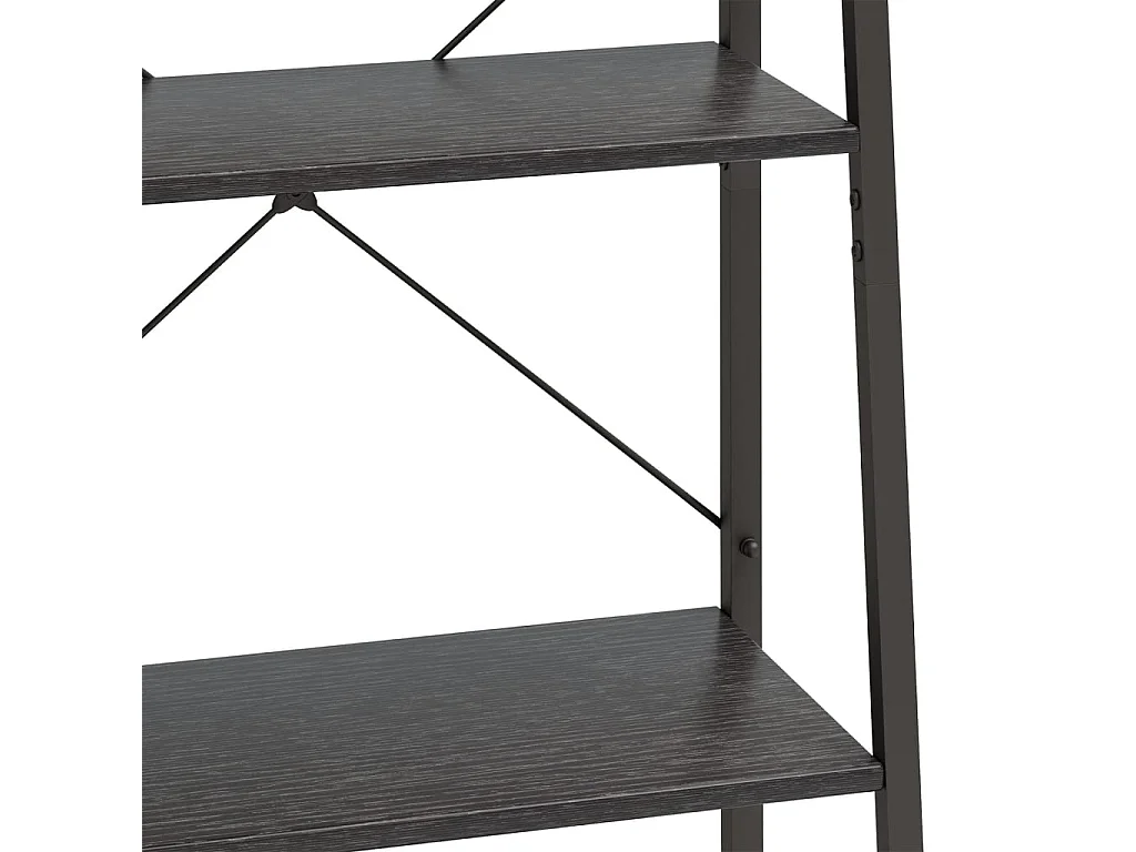 Standregal mit 5 Böden Schwarz 56x35x174 cm