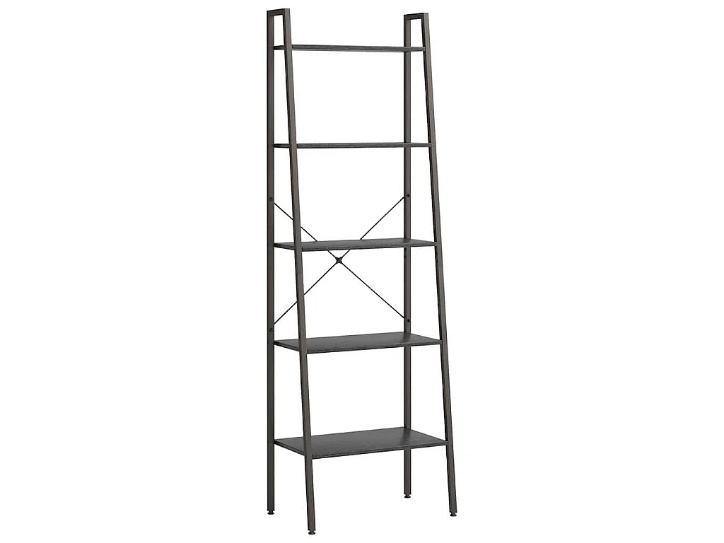 Étagère sur pied 5 niveaux Noir 56x35x174 cm