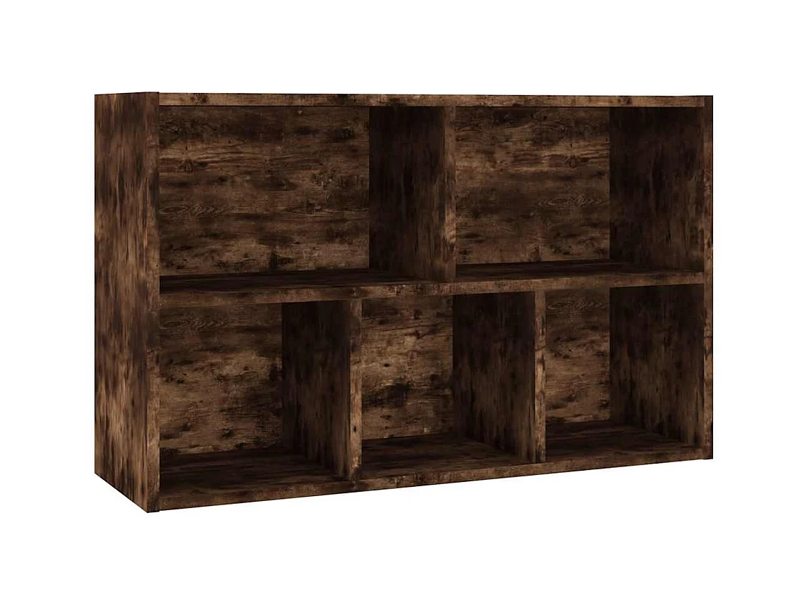 Boekenkast/dressoir 50x25x80 cm bewerkt hout gerookt eikenkleur