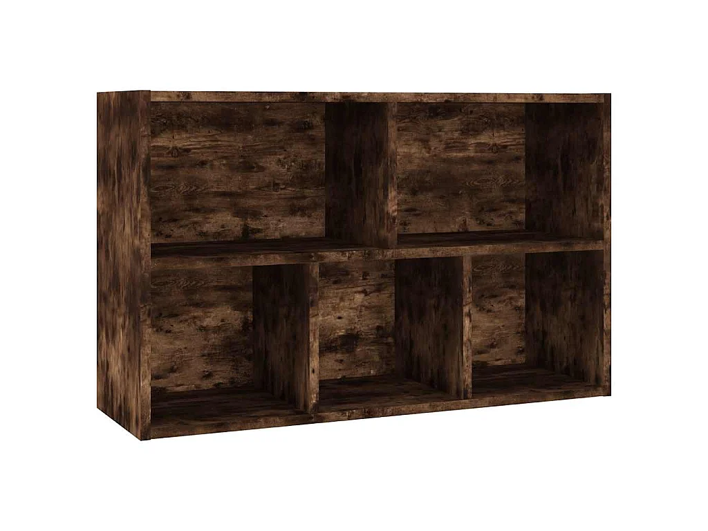 Boekenkast/dressoir 50x25x80 cm bewerkt hout gerookt eikenkleur