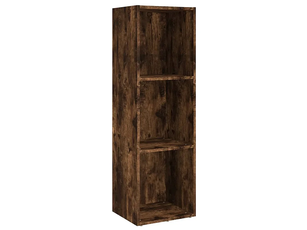 Bibliothèque/Meuble TV chêne fumé 36x30x114cm bois d'ingénierie